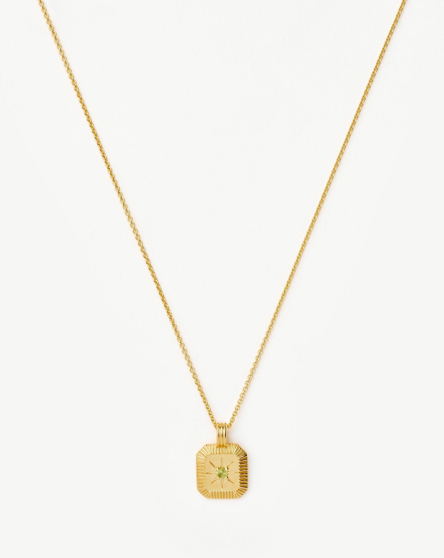 Star Ridge Birthstone Pendant Necklace | 18ct Gold Vermeil/Peridot Necklaces Missoma