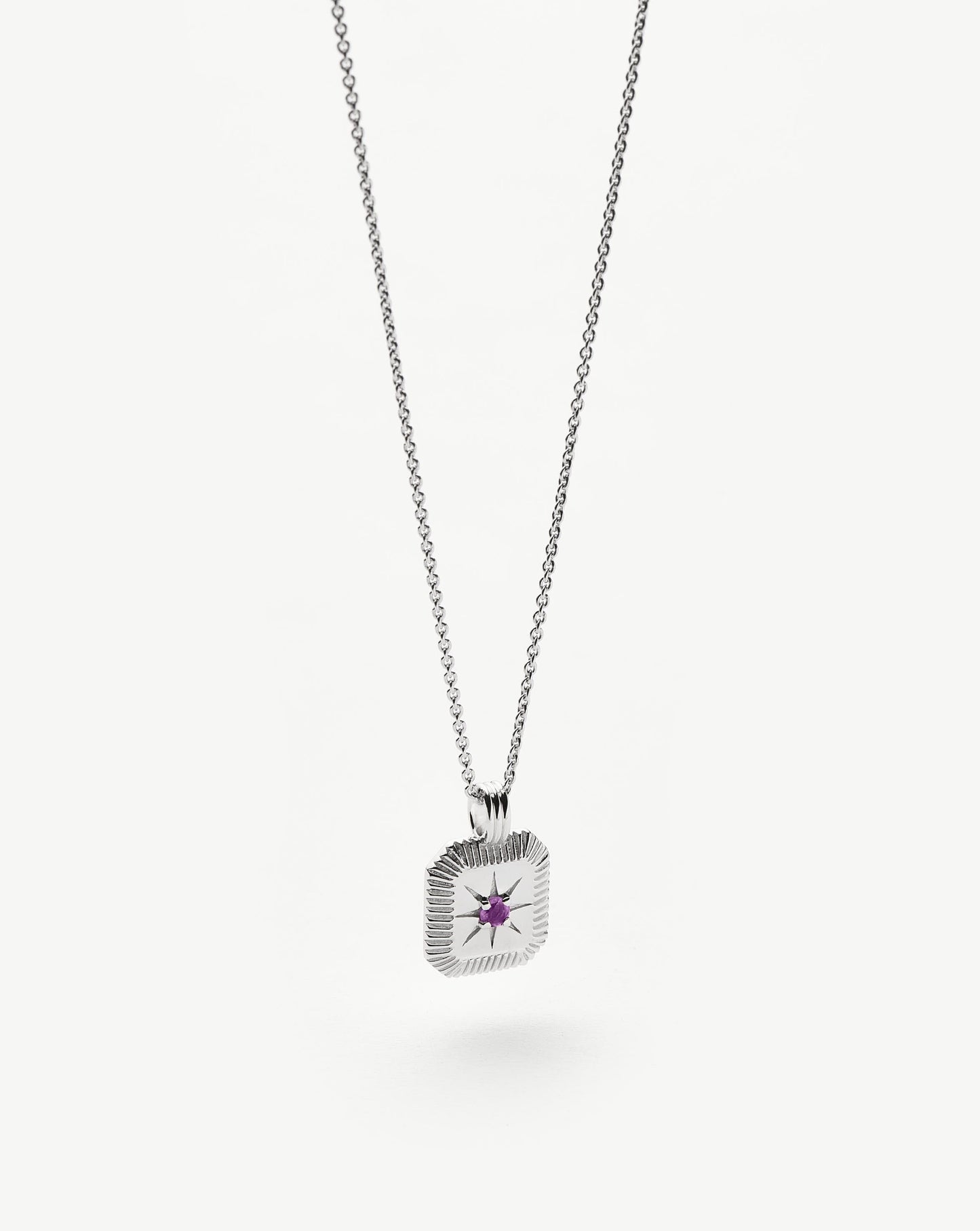 Star Ridge Birthstone Pendant Necklace - Amethyst/February Necklaces Missoma