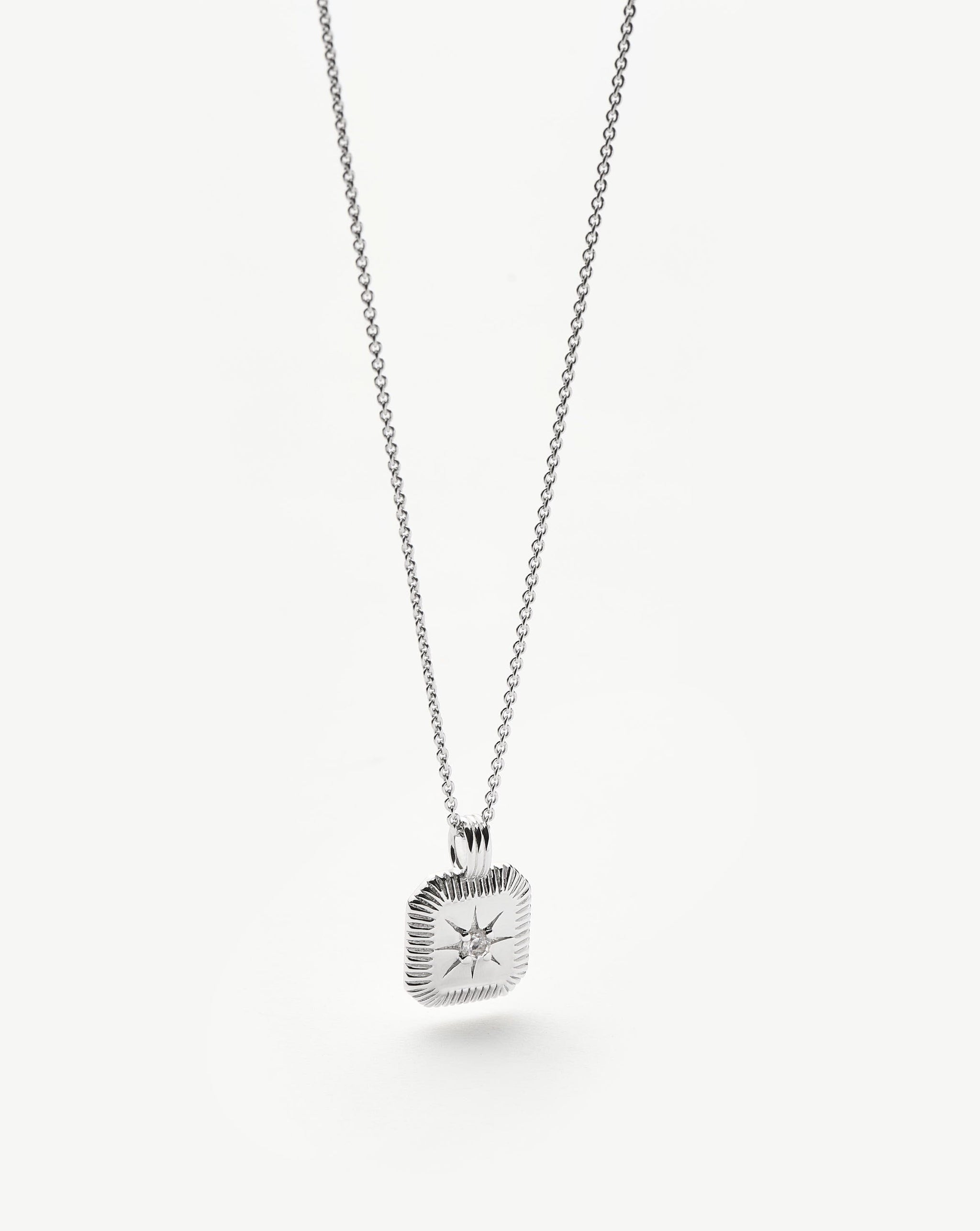 Star Ridge Birthstone Pendant Necklace - Crystal/April Necklaces Missoma