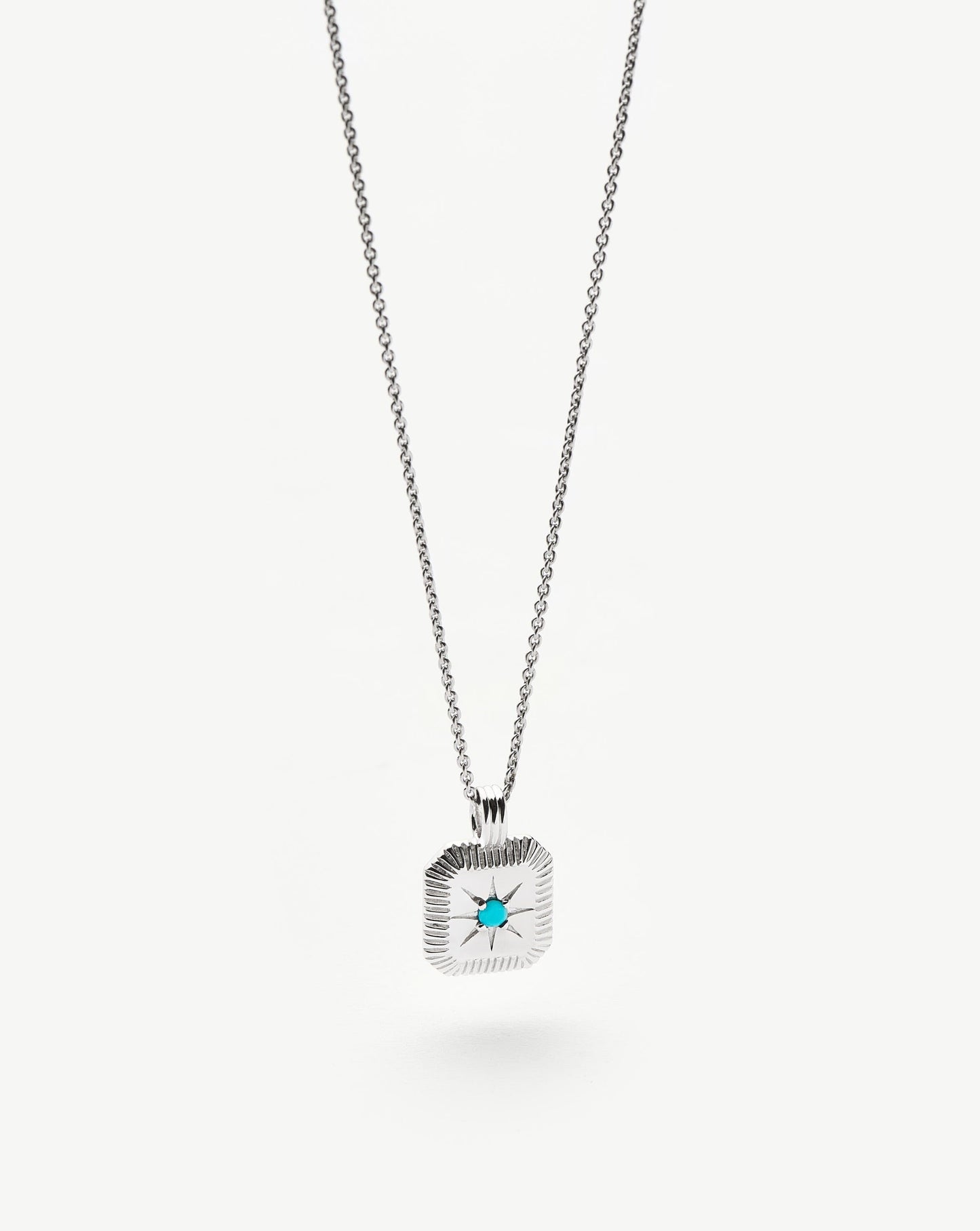 Star Ridge Birthstone Pendant Necklace - Dyed Turquoise Magnesite/December Necklaces Missoma
