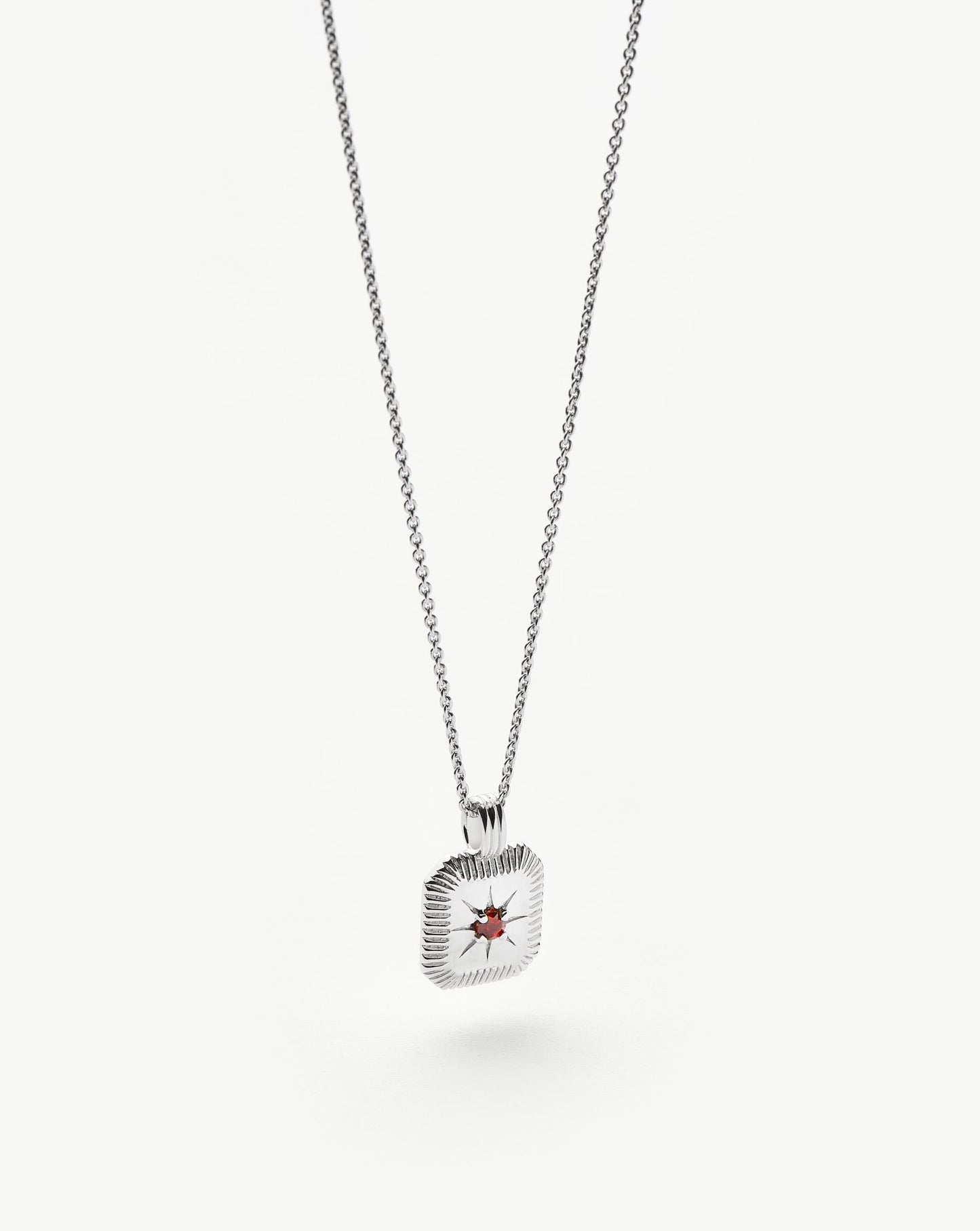 Star Ridge Birthstone Pendant Necklace - Garnet/January Necklaces Missoma