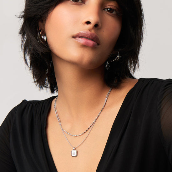 Star Ridge Birthstone Pendant Necklace - Rainbow Moonstone/June Necklaces Missoma