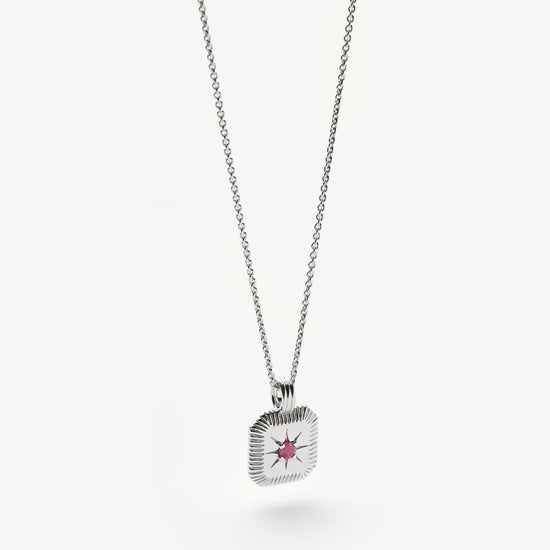 Star Ridge Birthstone Pendant Necklace - Ruby/July Necklaces Missoma