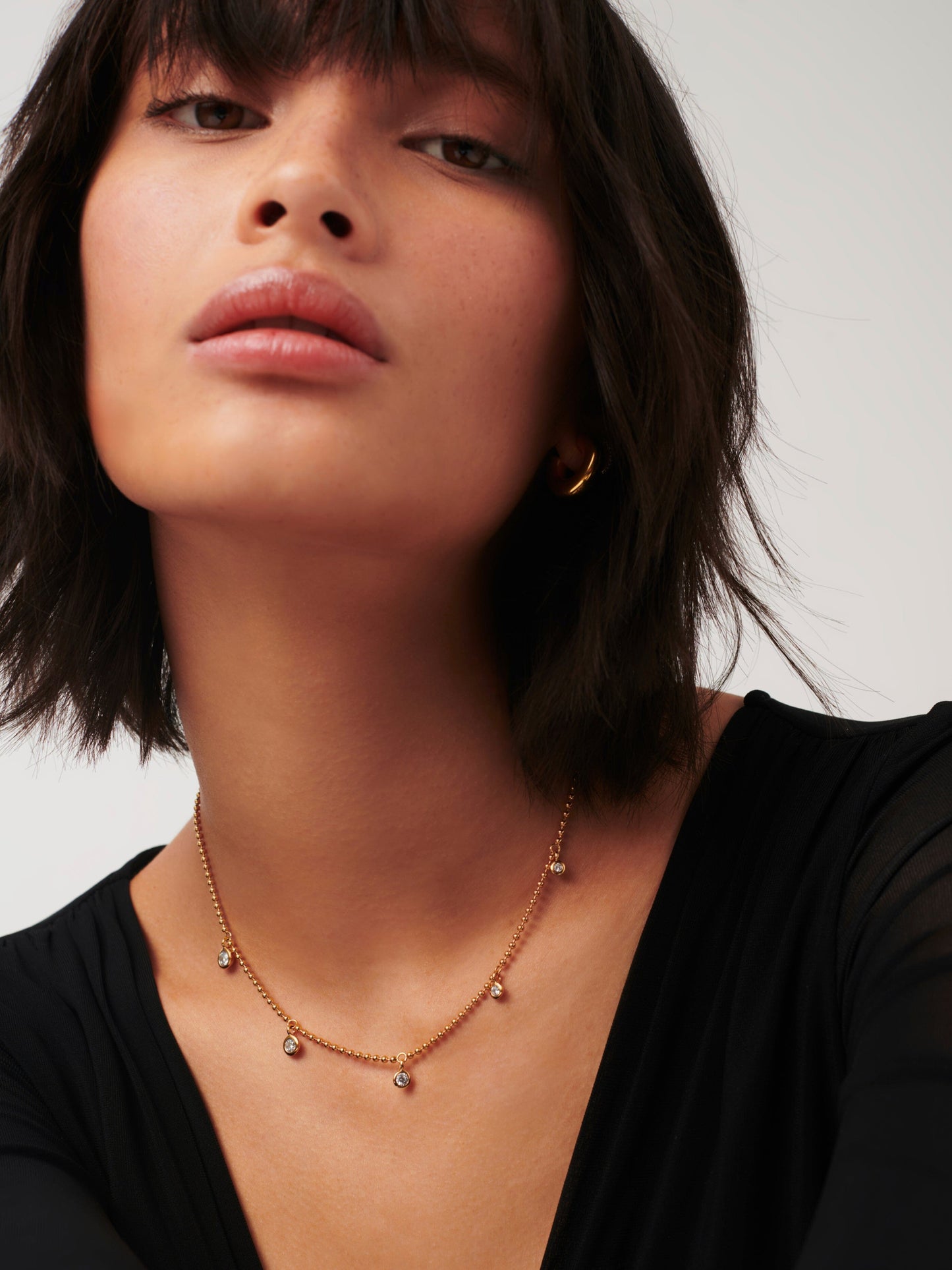 Stone Charm Drop Necklace | 18ct Gold Plated Vermeil/Cubic Zirconia Necklaces Missoma