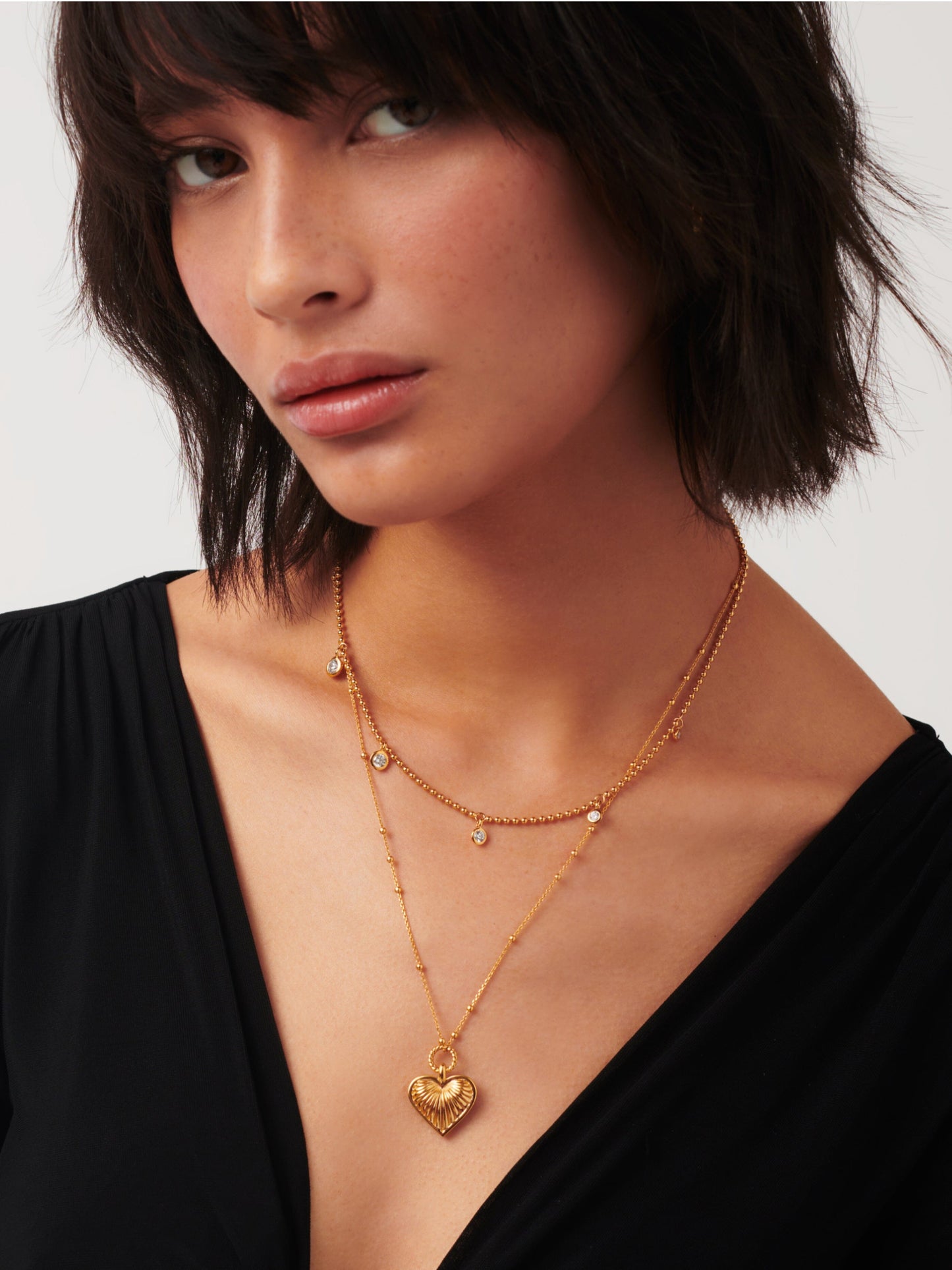 Stone Charm Drop Necklace | 18ct Gold Plated Vermeil/Cubic Zirconia Necklaces Missoma