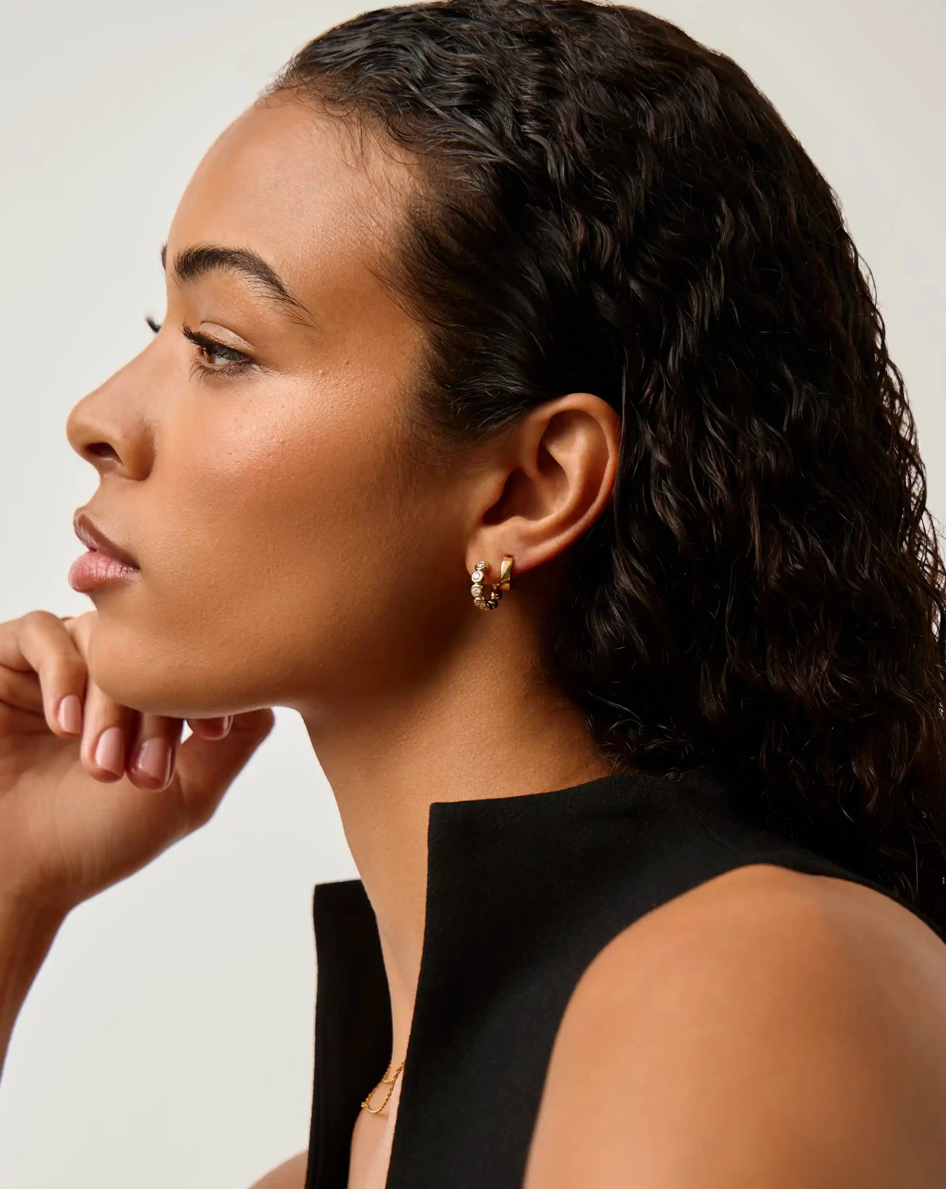 Tennis & Chubby Hoop Earring Set | 18ct Gold Vermeil Earrings Missoma