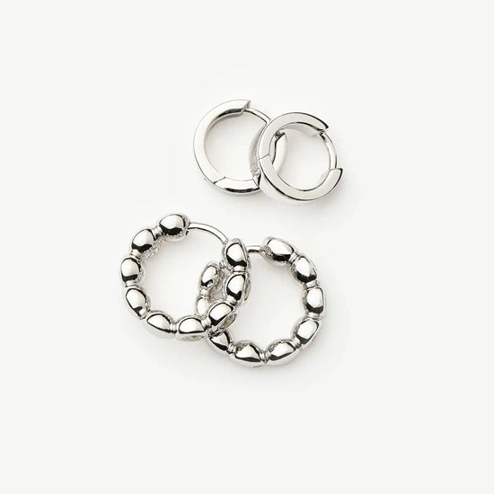 Tennis & Chubby Hoop Earring Set | Sterling Silver Earrings Missoma