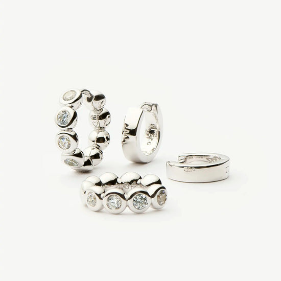 Tennis & Chubby Hoop Earring Set | Sterling Silver Earrings Missoma