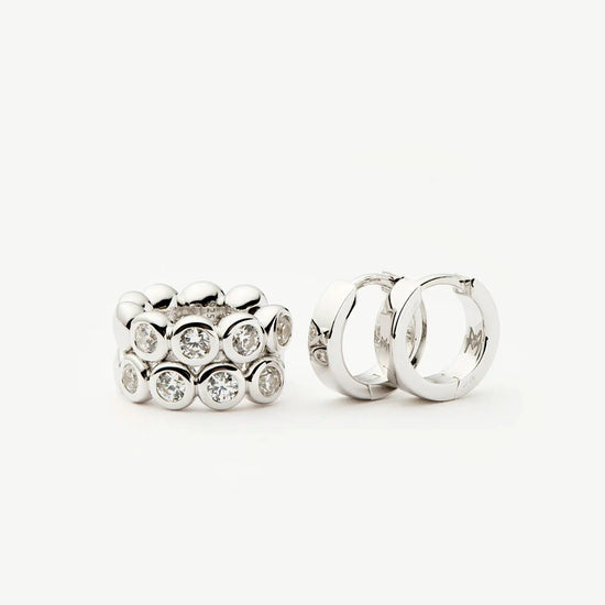 Tennis & Chubby Hoop Earring Set | Sterling Silver Earrings Missoma