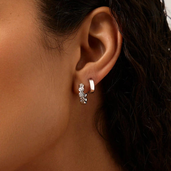 Tennis & Chubby Hoop Earring Set | Sterling Silver Layering Sets Missoma