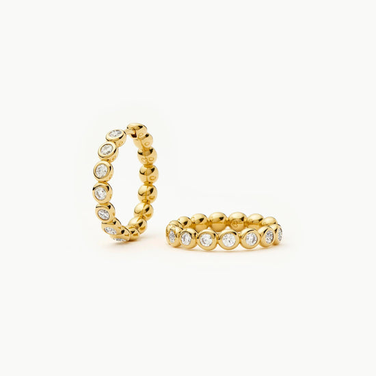 Tennis Classic Hoop Earrings | 18ct Gold Plated/Cubic Zirconia Earrings Missoma