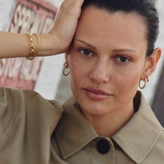 Tennis Classic Hoop Earrings | 18ct Gold Plated/Cubic Zirconia Earrings Missoma