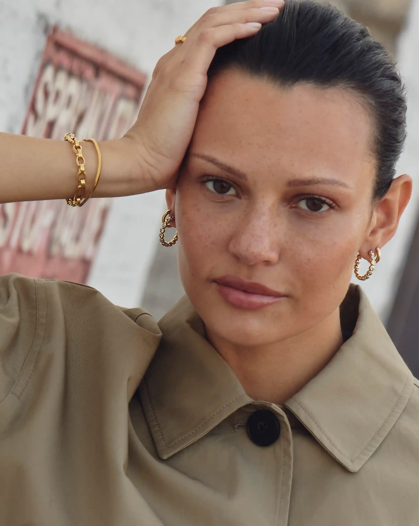 Tennis Classic Hoop Earrings | 18ct Gold Plated/Cubic Zirconia Earrings Missoma