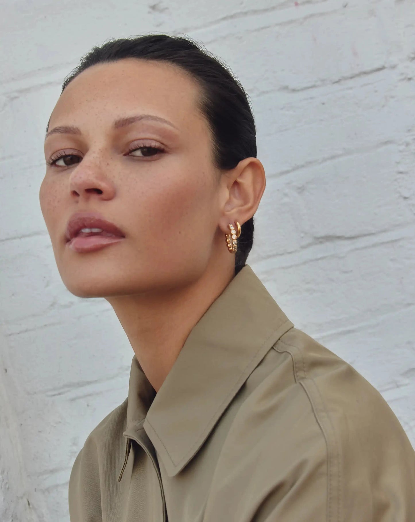 Tennis Classic Hoop Earrings | 18ct Gold Plated/Cubic Zirconia Earrings Missoma