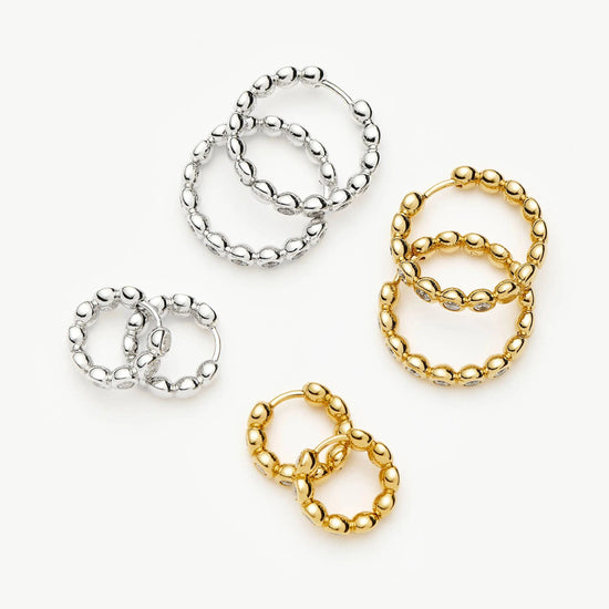Tennis Classic Hoop Earrings | Silver Plated/Cubic Zirconia Earrings Missoma