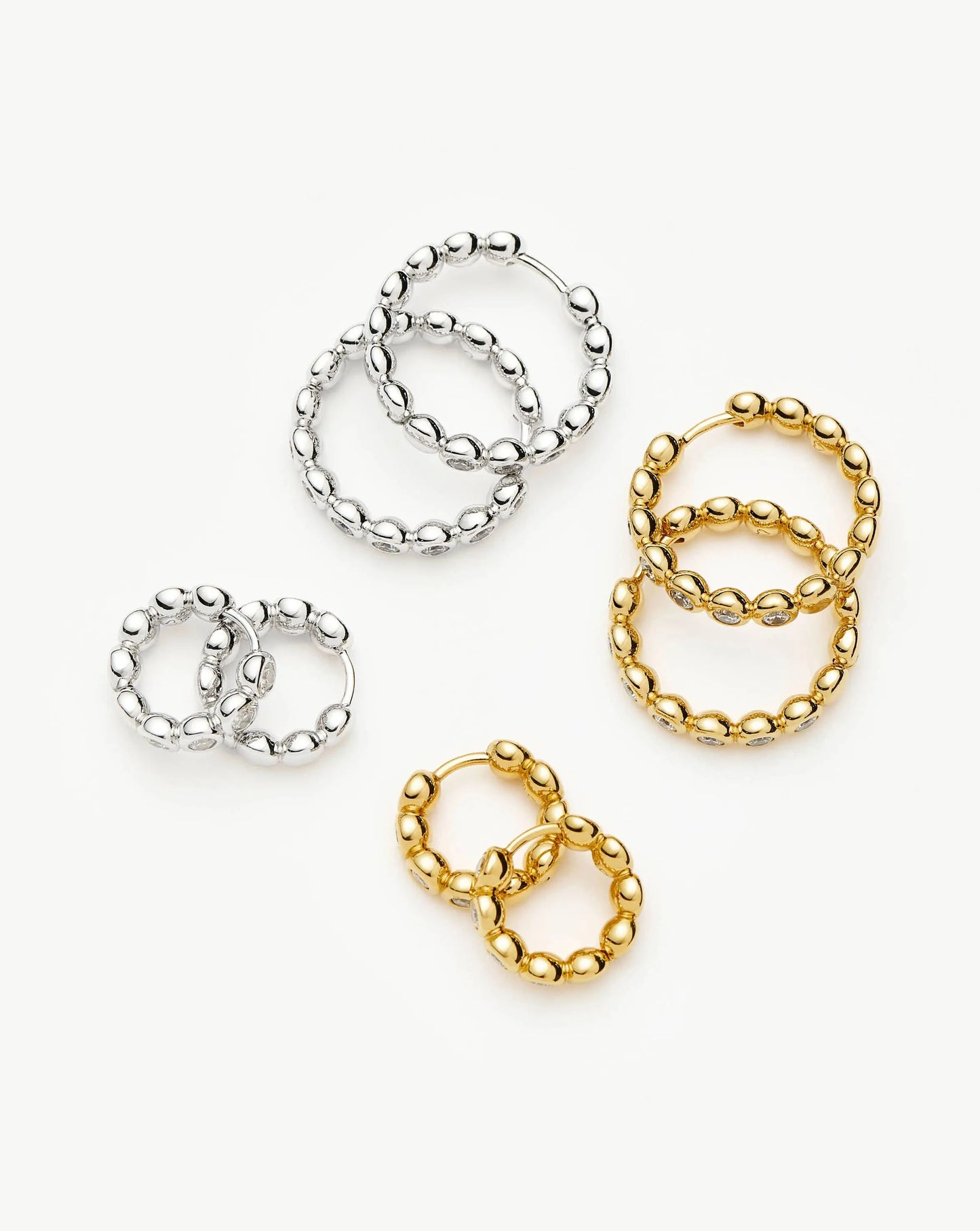 Tennis Classic Hoop Earrings | Silver Plated/Cubic Zirconia Earrings Missoma