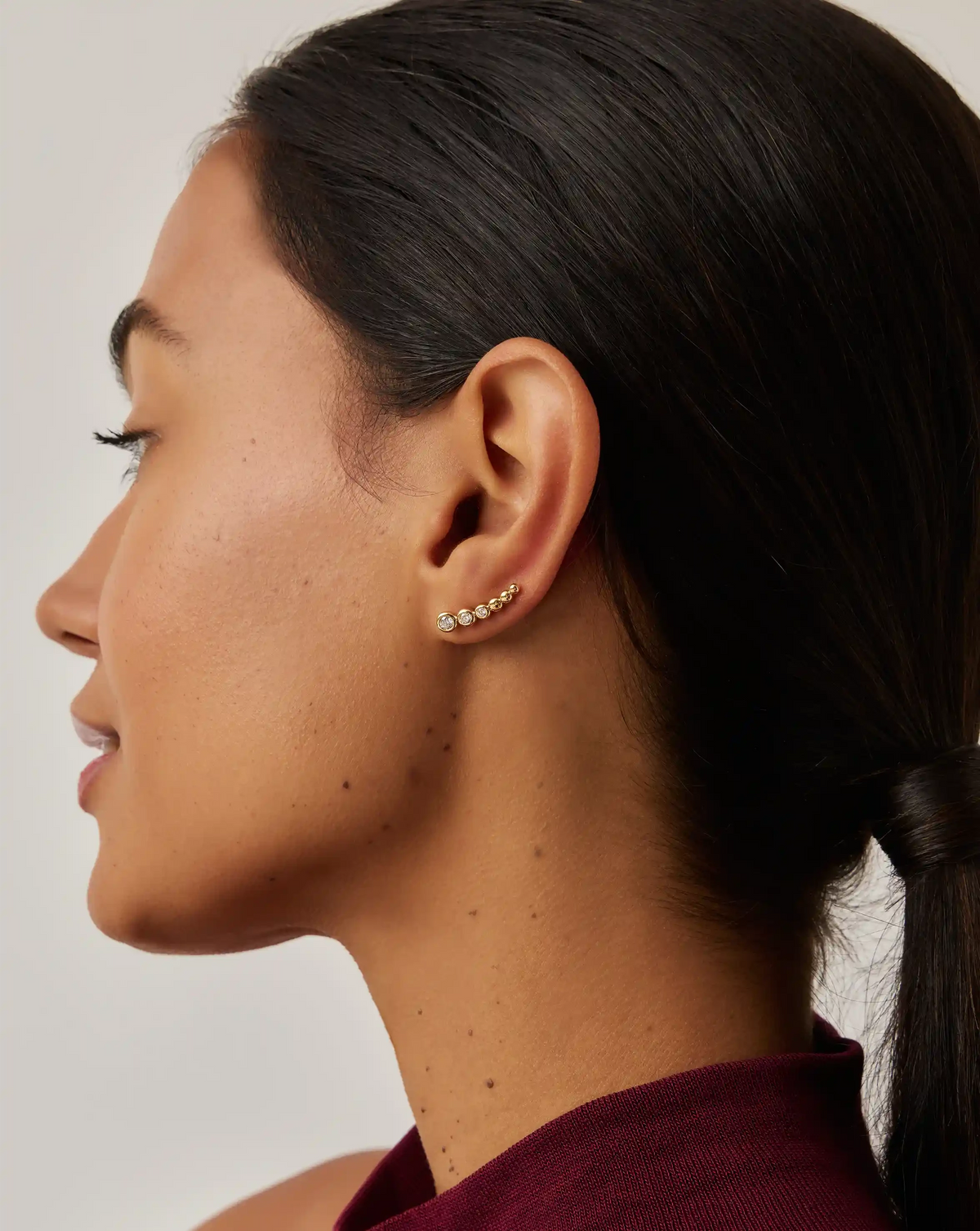 Tennis Climber Earrings | 18ct Gold Vermeil/Cubic Zirconia Earrings Missoma