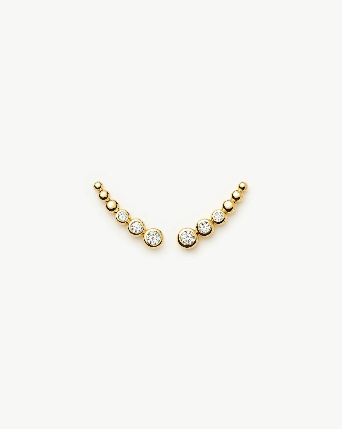 Tennis Climber Earrings | 18ct Gold Vermeil/Cubic Zirconia Earrings Missoma