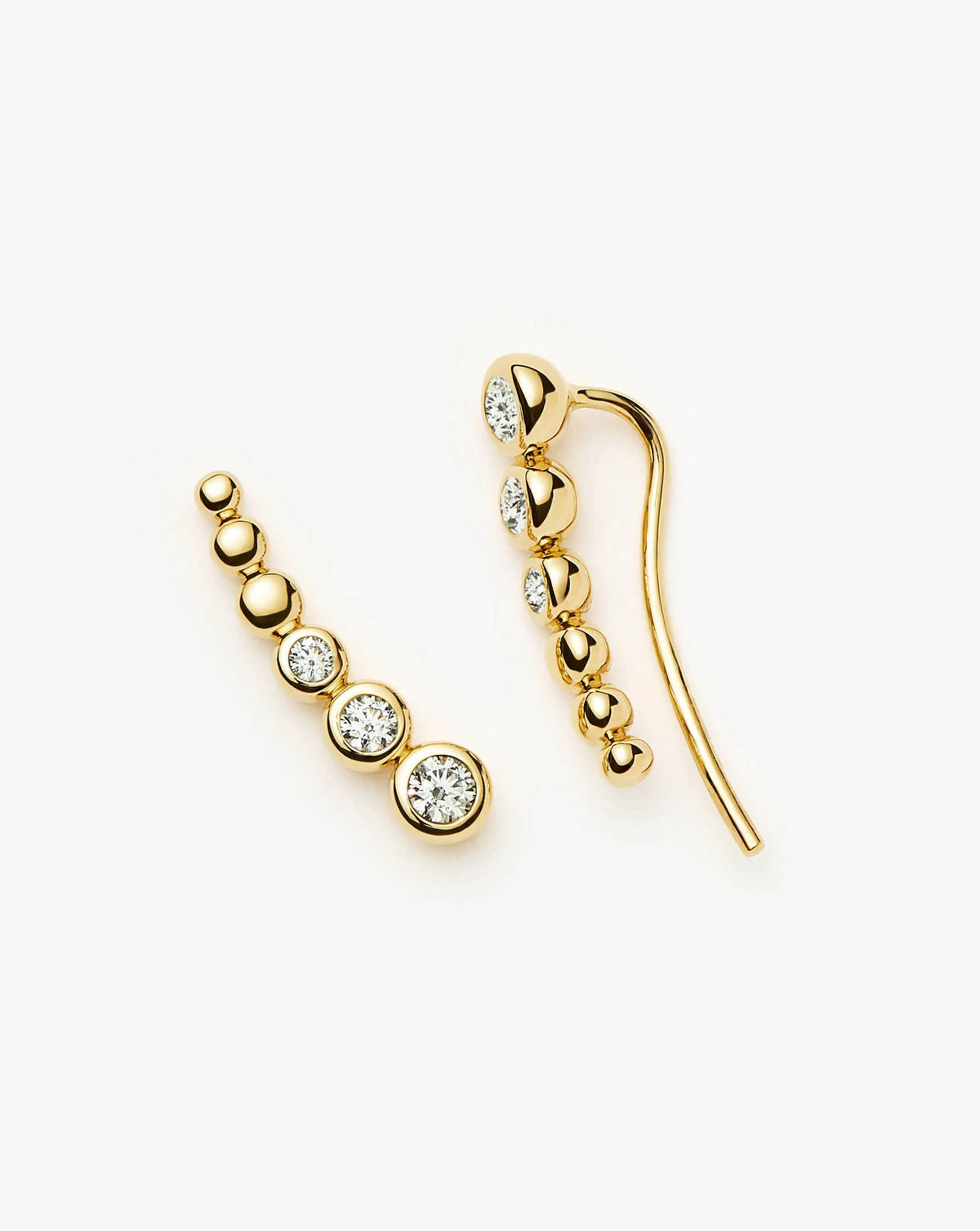 Tennis Climber Earrings | 18ct Gold Vermeil/Cubic Zirconia Earrings Missoma