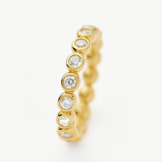 Tennis Eternity Stacking Ring | 18ct Gold Vermeil/Cubic Zirconia Rings Missoma