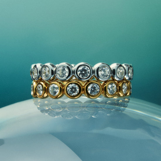Tennis Eternity Stacking Ring | 18ct Gold Vermeil/Cubic Zirconia Rings Missoma