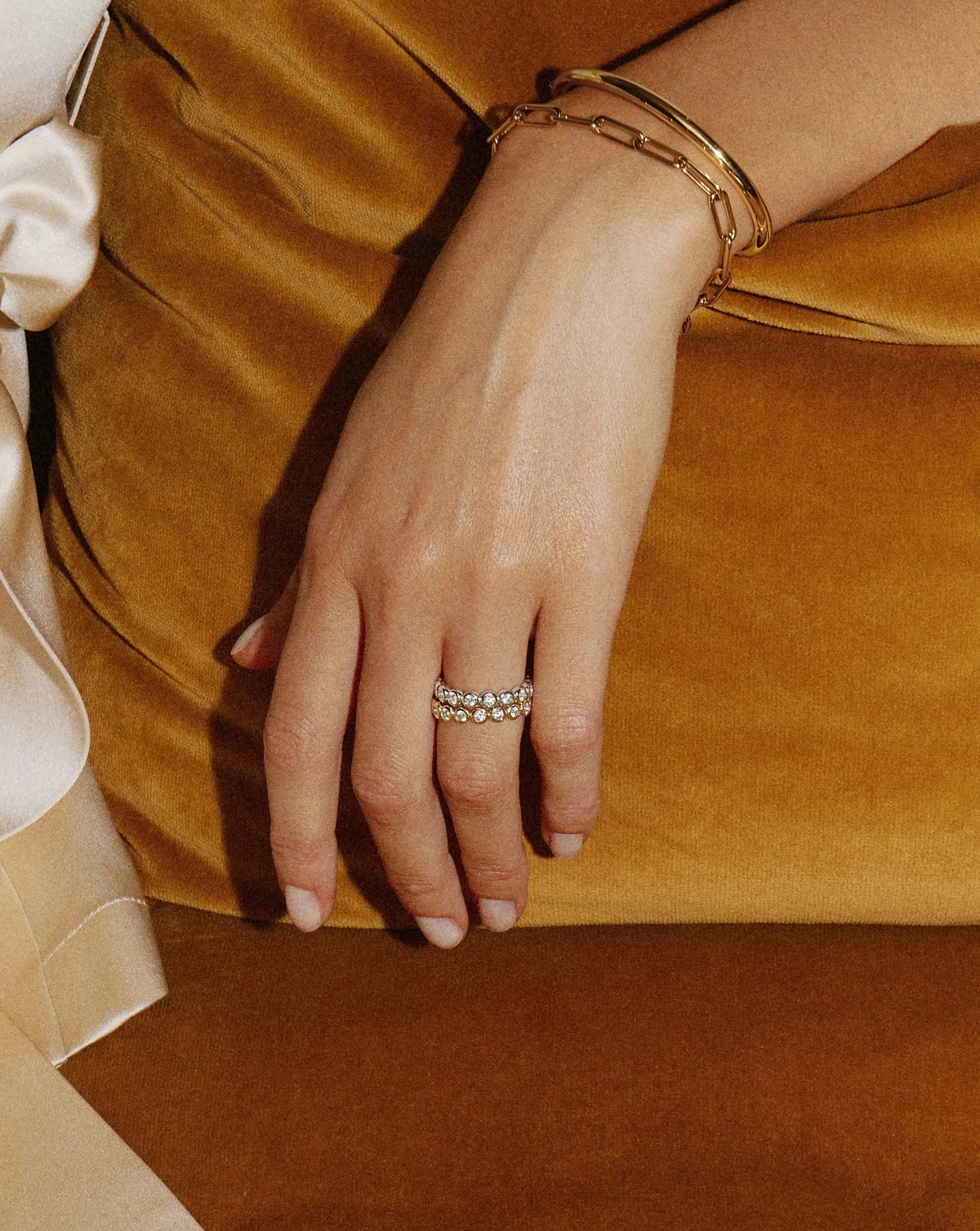 Tennis Eternity Stacking Ring | 18ct Gold Vermeil/Cubic Zirconia Rings Missoma