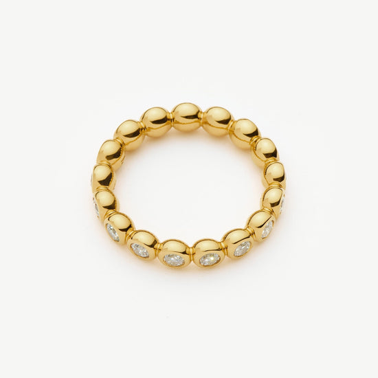 Tennis Eternity Stacking Ring | 18ct Gold Vermeil/Cubic Zirconia Rings Missoma