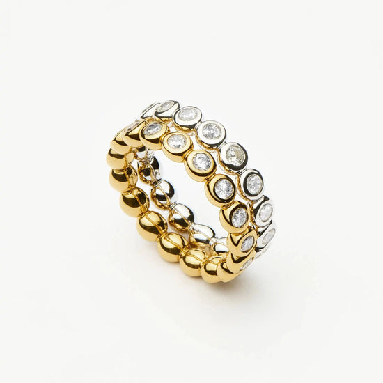 Tennis Eternity Stacking Ring Set | 18ct Gold Vermeil/Sterling Silver/Cubic Zirconia Rings Missoma