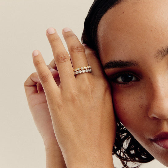 Tennis Eternity Stacking Ring | Sterling Silver/Cubic Zirconia Rings Missoma