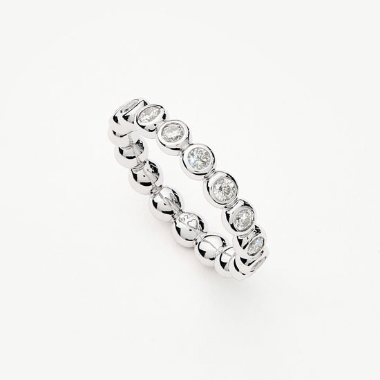 Tennis Eternity Stacking Ring | Sterling Silver/Cubic Zirconia Rings Missoma