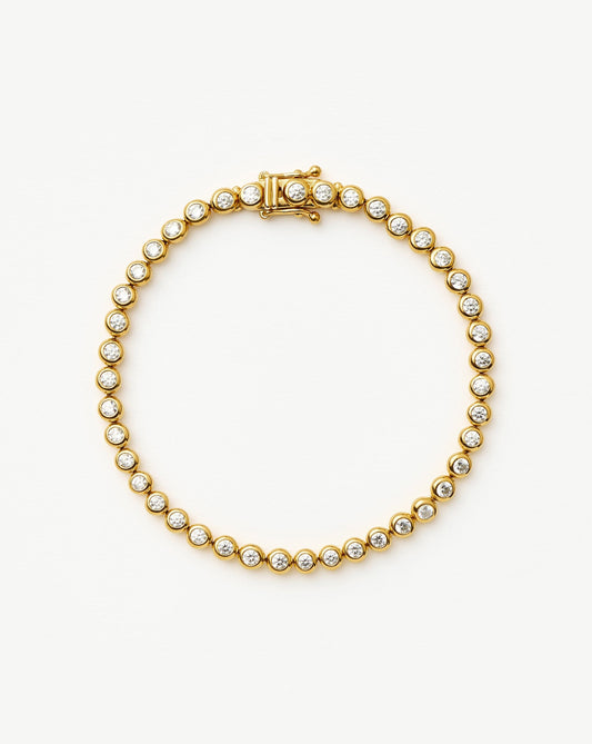 Tennis Round Bracelet | 18ct Gold Vermeil Cubic Zirconia Bracelets Missoma