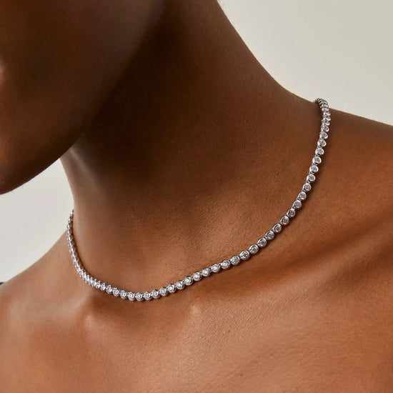Tennis Round Necklace | Silver Plated/Cubic Zirconia Necklaces Missoma
