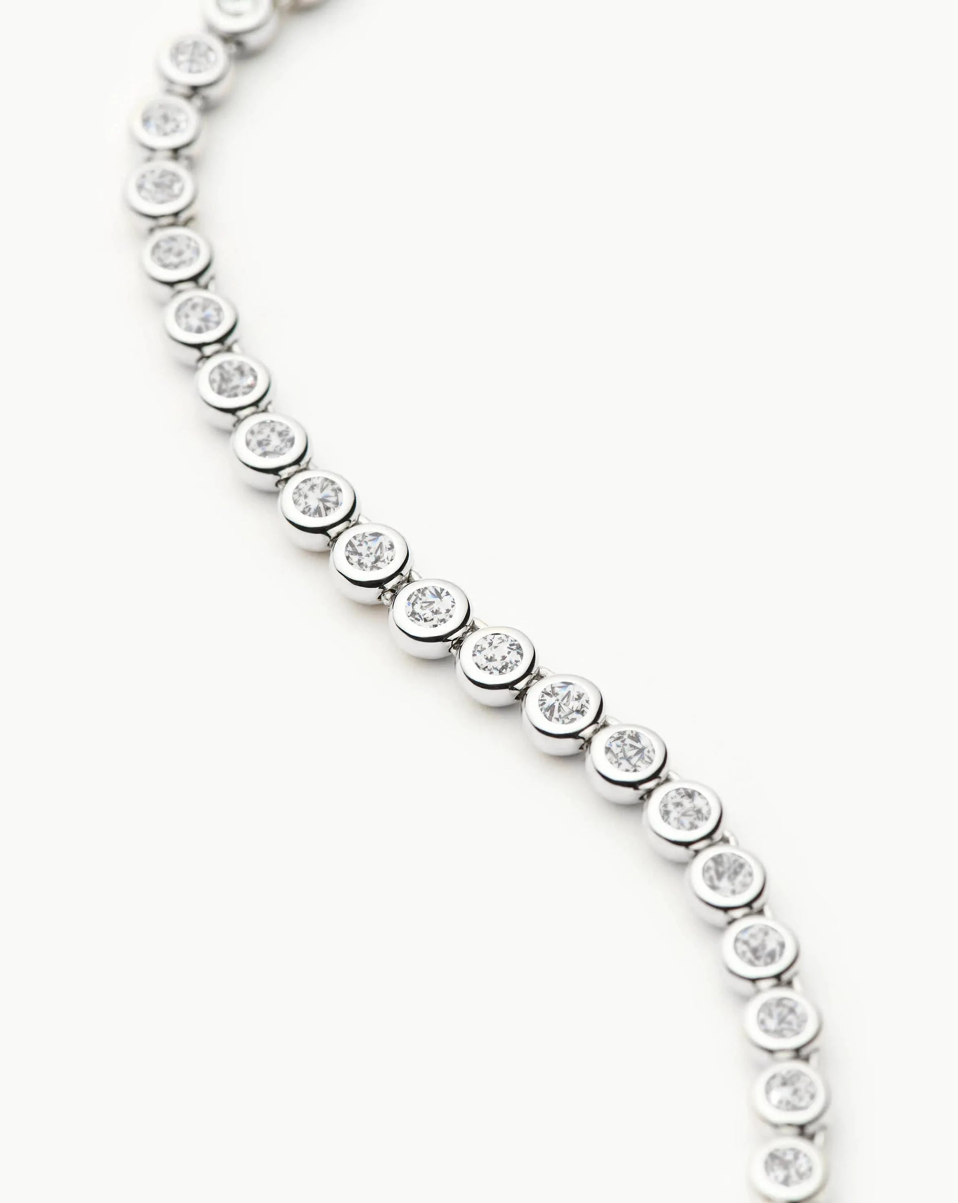 Tennis Round Necklace | Silver Plated/Cubic Zirconia Necklaces Missoma
