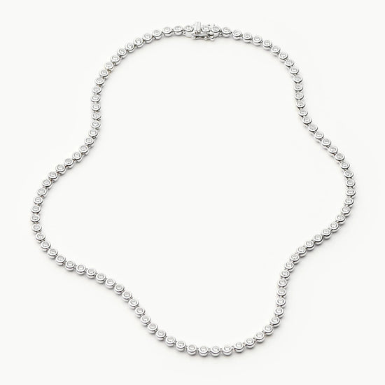 Tennis Round Necklace | Silver Plated/Cubic Zirconia Necklaces Missoma