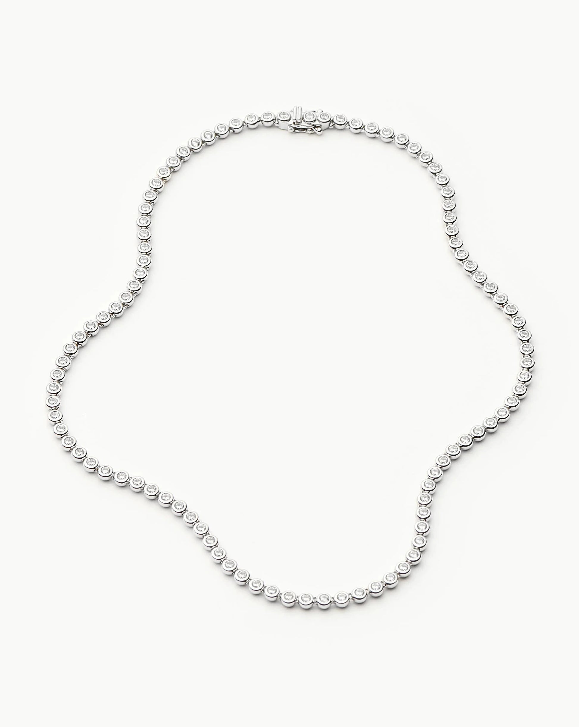 Tennis Round Necklace | Silver Plated/Cubic Zirconia Necklaces Missoma
