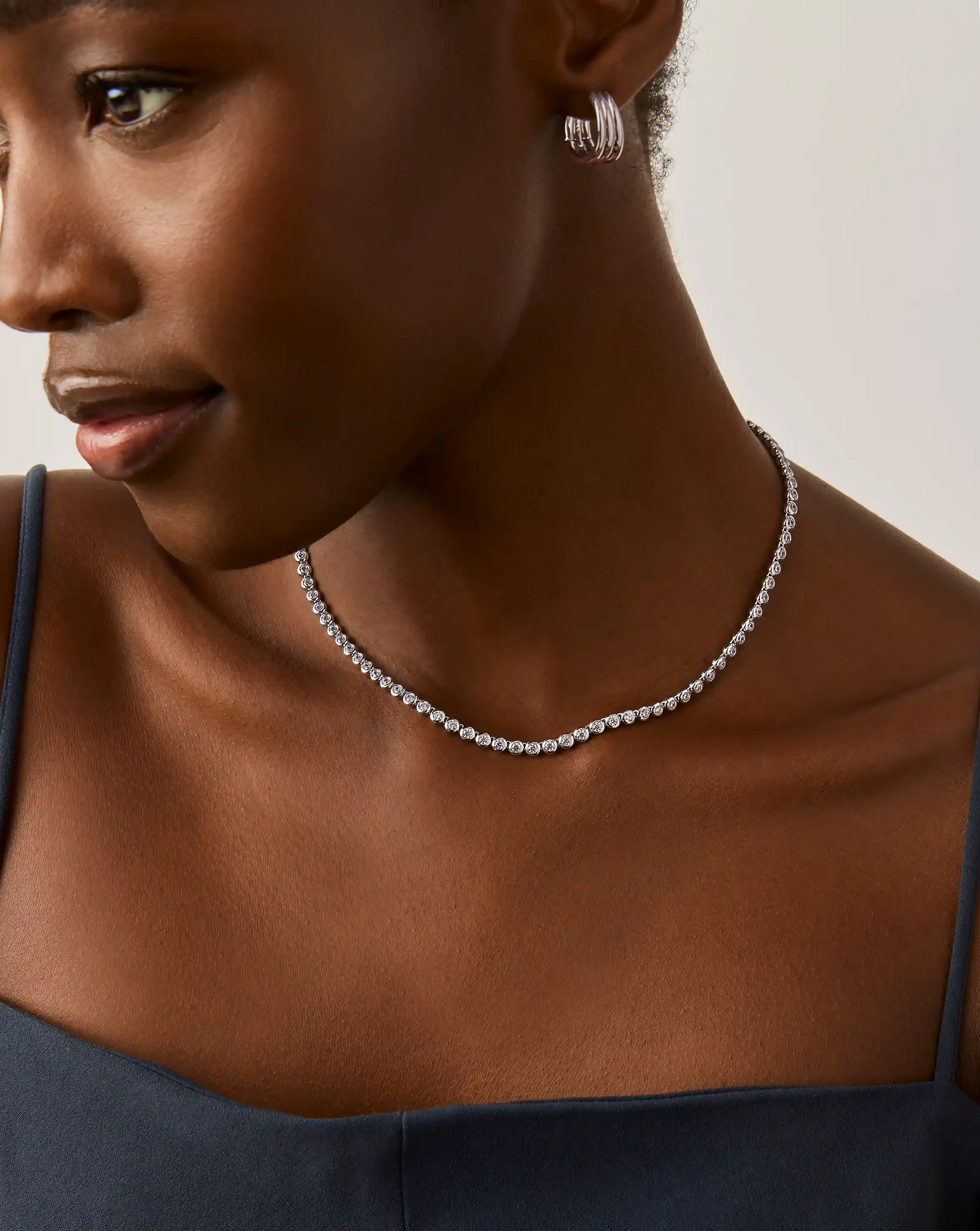 Tennis Round Necklace | Silver Plated/Cubic Zirconia Necklaces Missoma