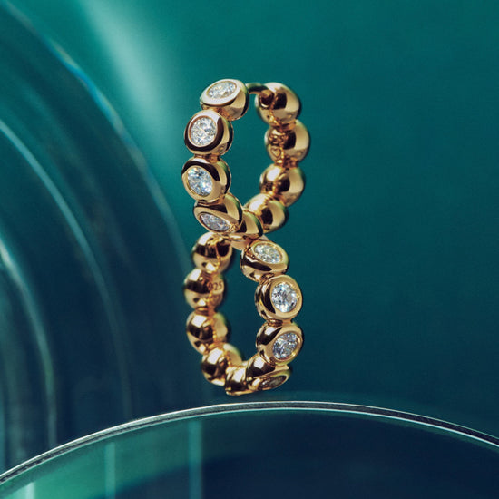 Tennis Small Hoop Earrings| 18ct Gold Vermeil Cubic Zirconia Earrings Missoma