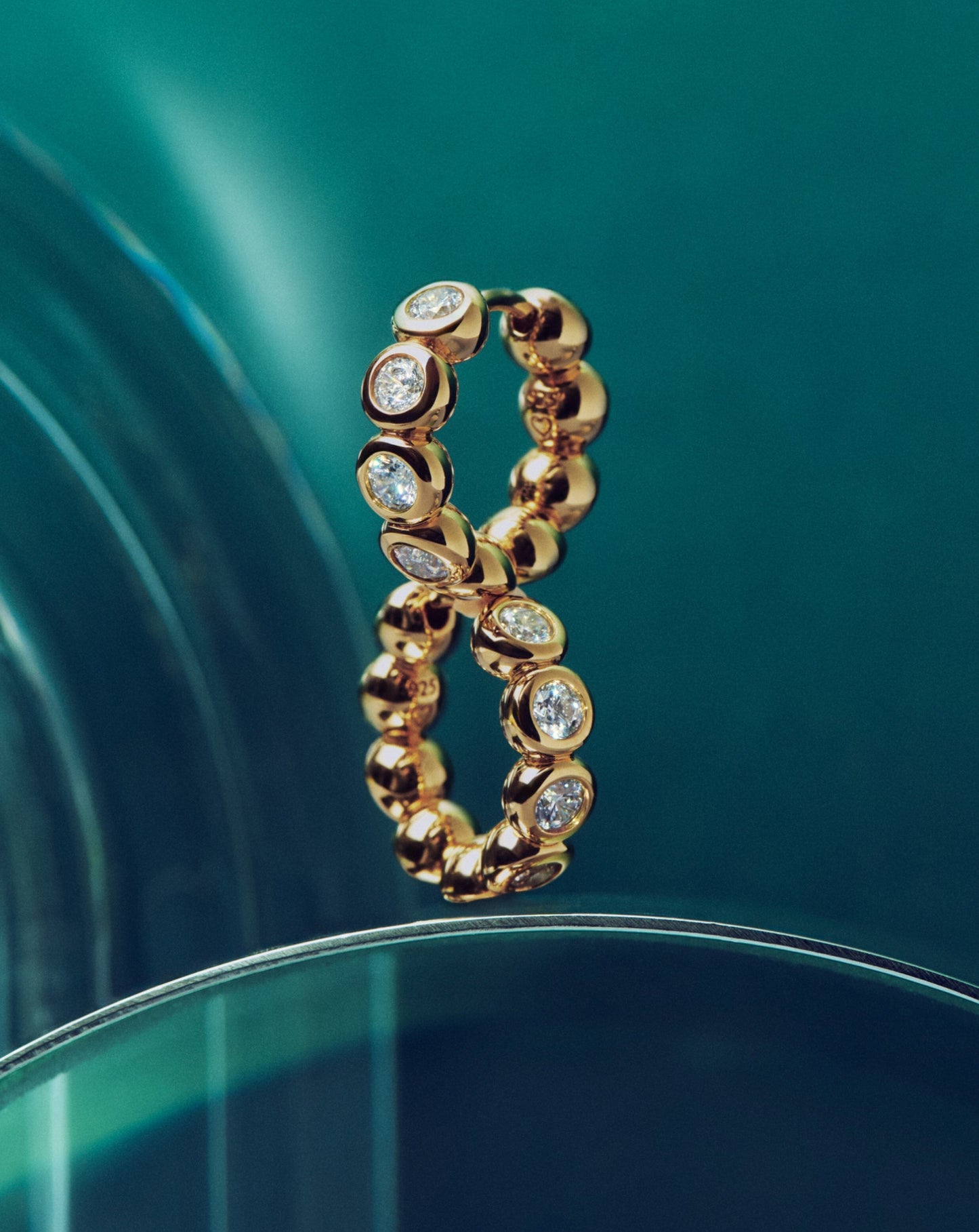 Tennis Small Hoop Earrings| 18ct Gold Vermeil Cubic Zirconia Earrings Missoma