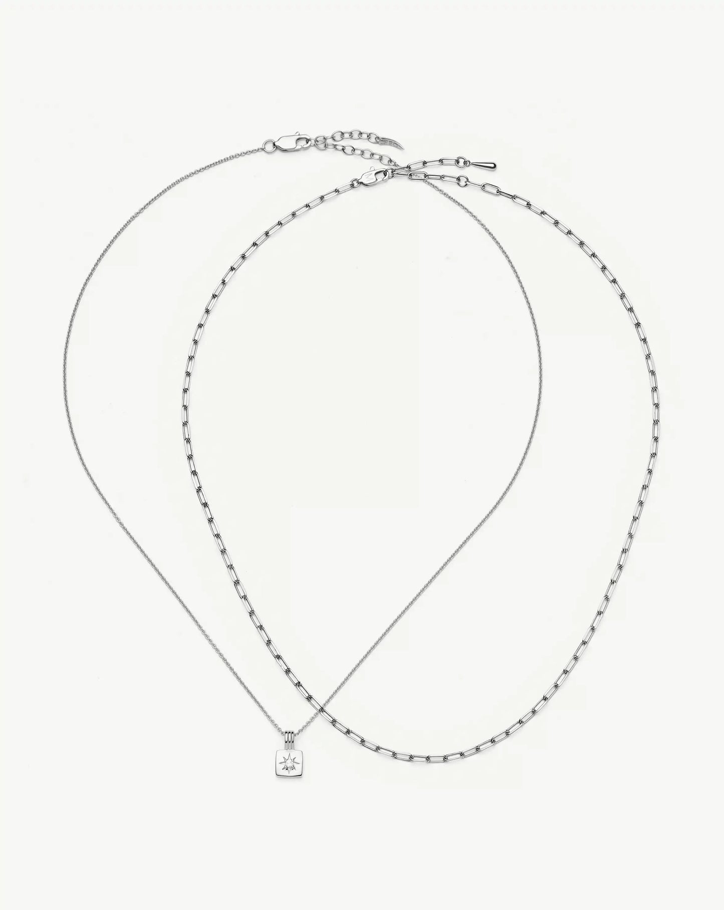 The Effortless Necklace Set | Platinum Plated Necklaces Missoma