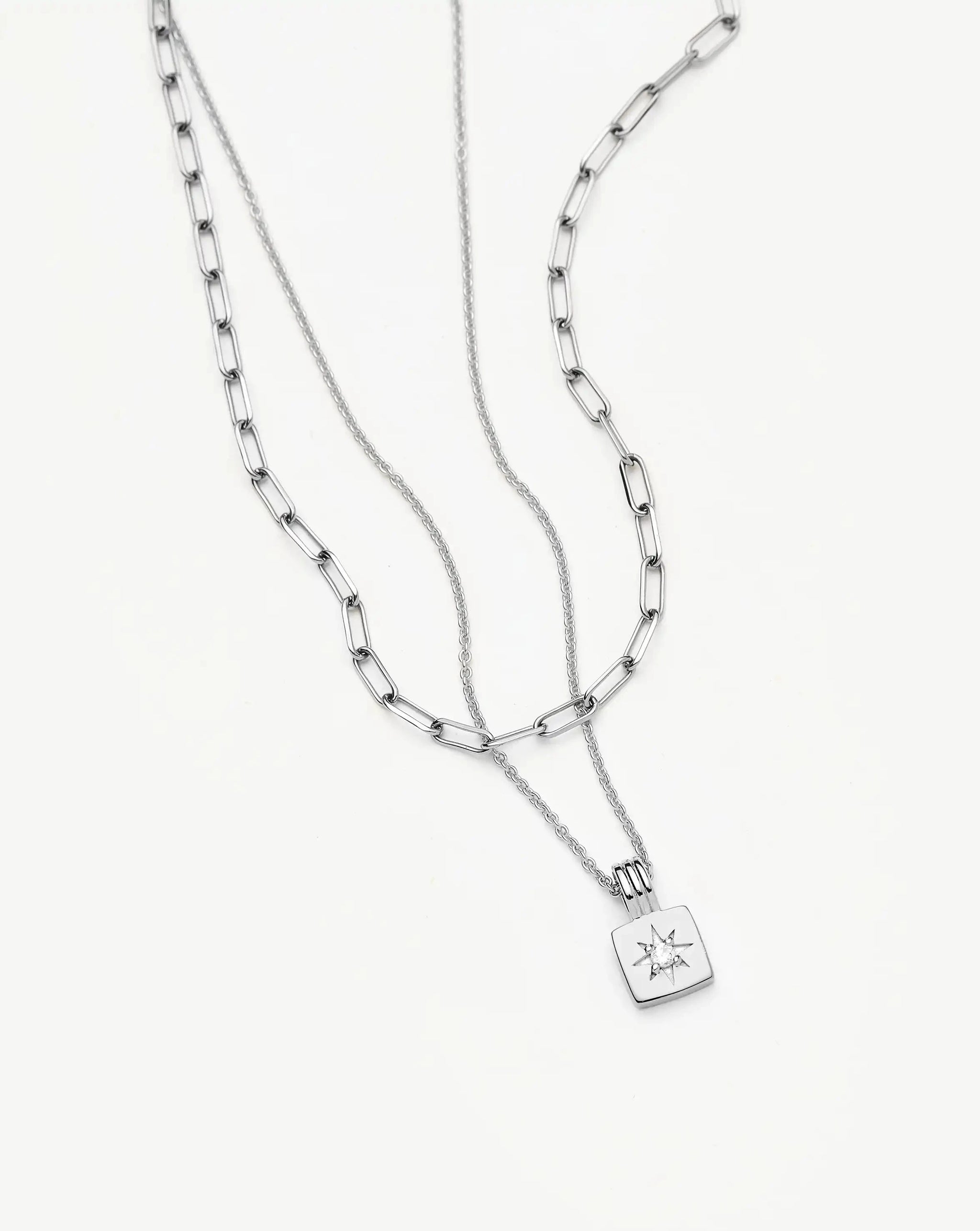 The Effortless Necklace Set | Platinum Plated Necklaces Missoma