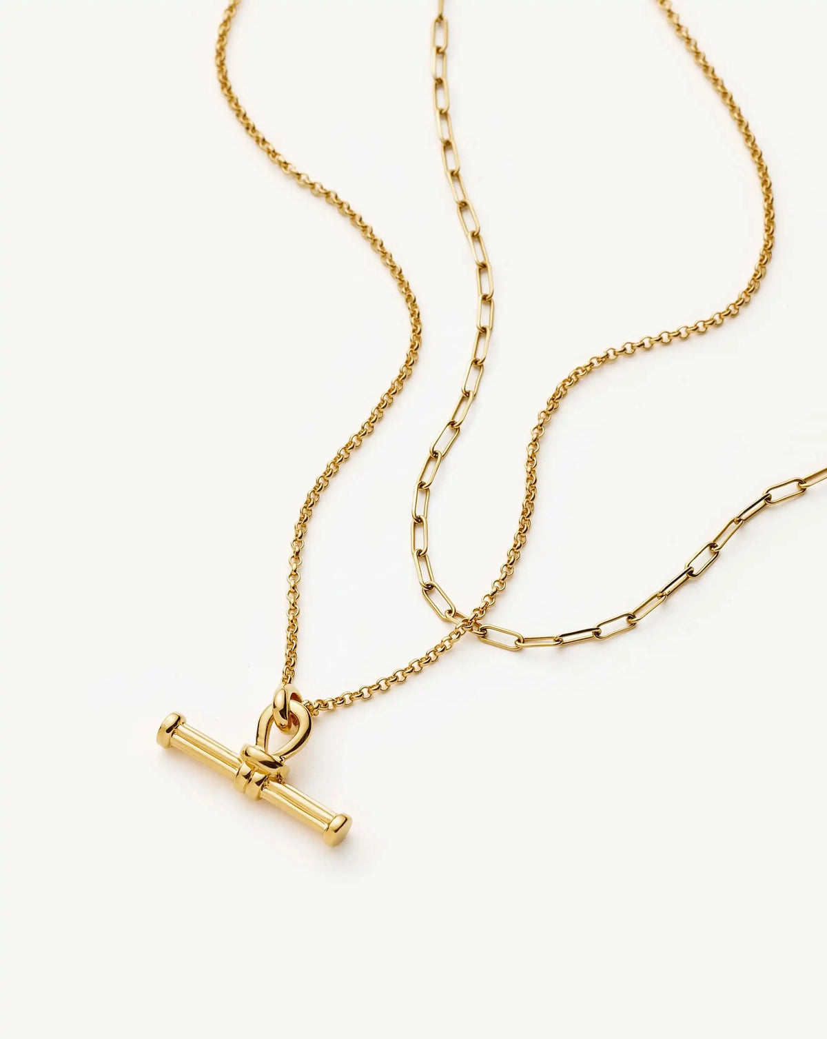The Founder T-bar Necklace Set | 18ct Gold Plated Necklace Sets Missoma