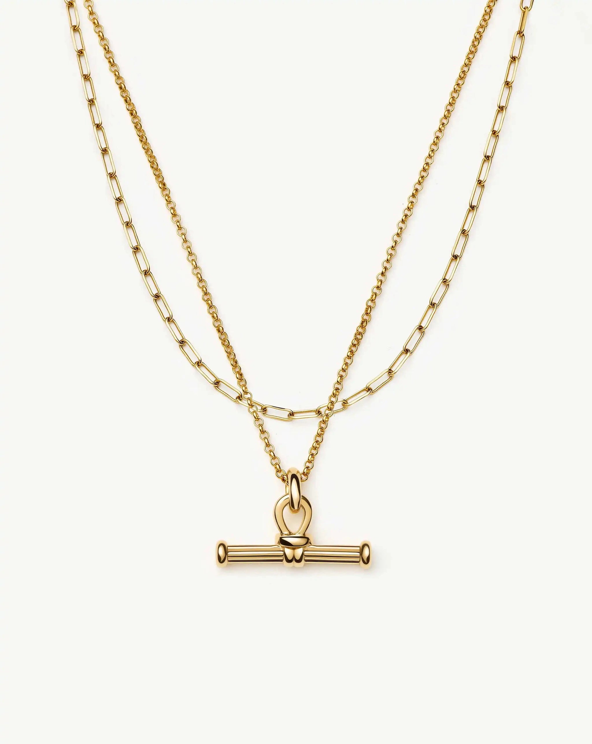 The Founder T-bar Necklace Set | 18ct Gold Plated Necklace Sets Missoma