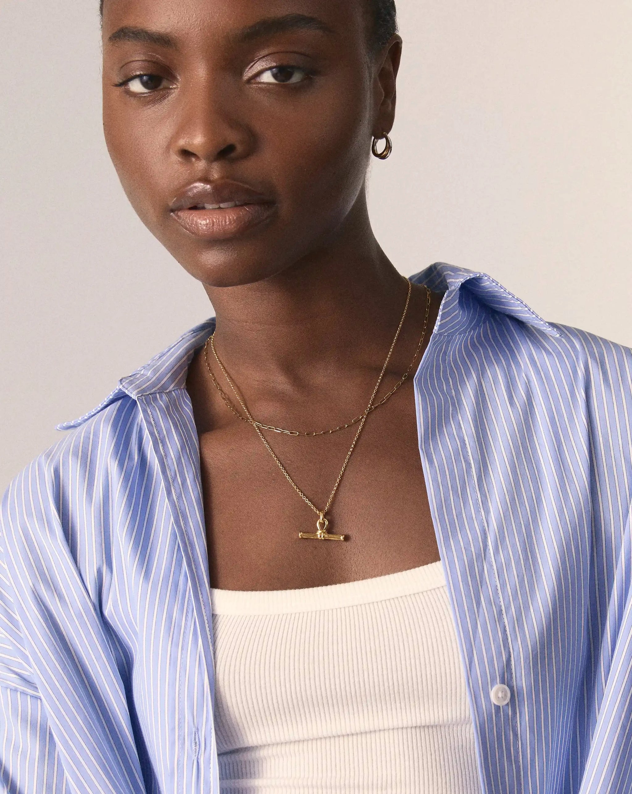 The Founder T-bar Necklace Set | 18ct Gold Plated Necklace Sets Missoma