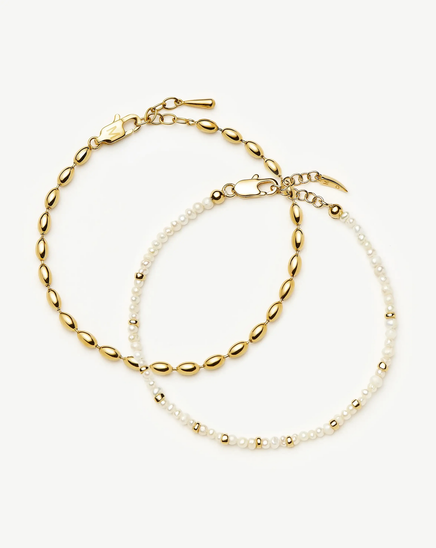 The Pearl-fect Bracelet Set | 18ct Gold Plated Bracelets Missoma