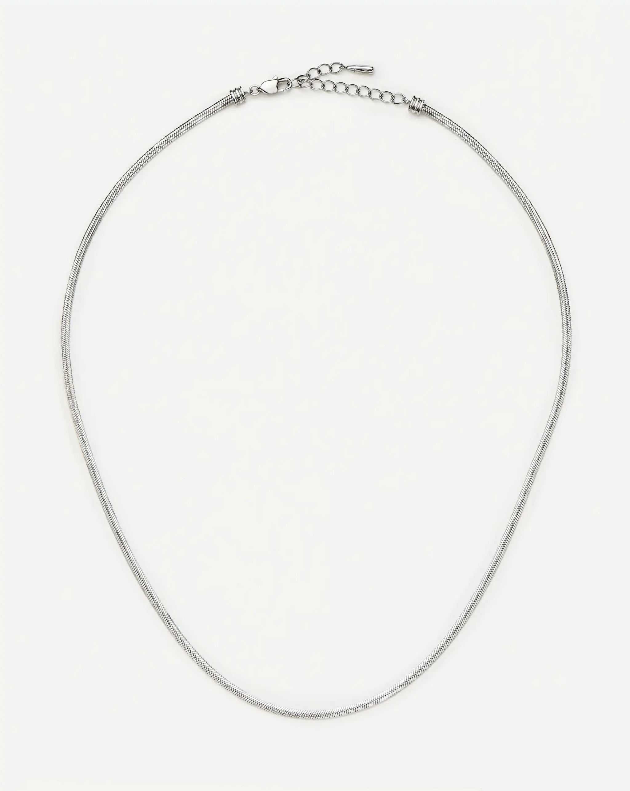 Thin Snake Chain Necklace | Platinum Plated Necklaces Missoma