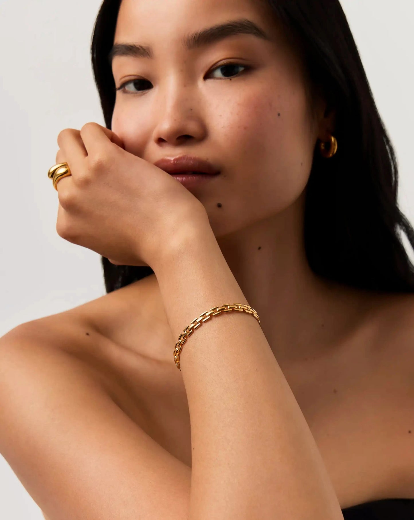 Timepiece Link Chain Bracelet | 18ct Gold Plated Bracelets Missoma