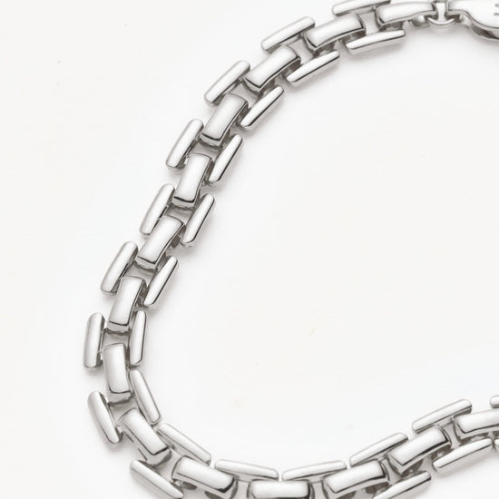 Timepiece Link Chain Bracelet | Silver Plated Bracelets Missoma