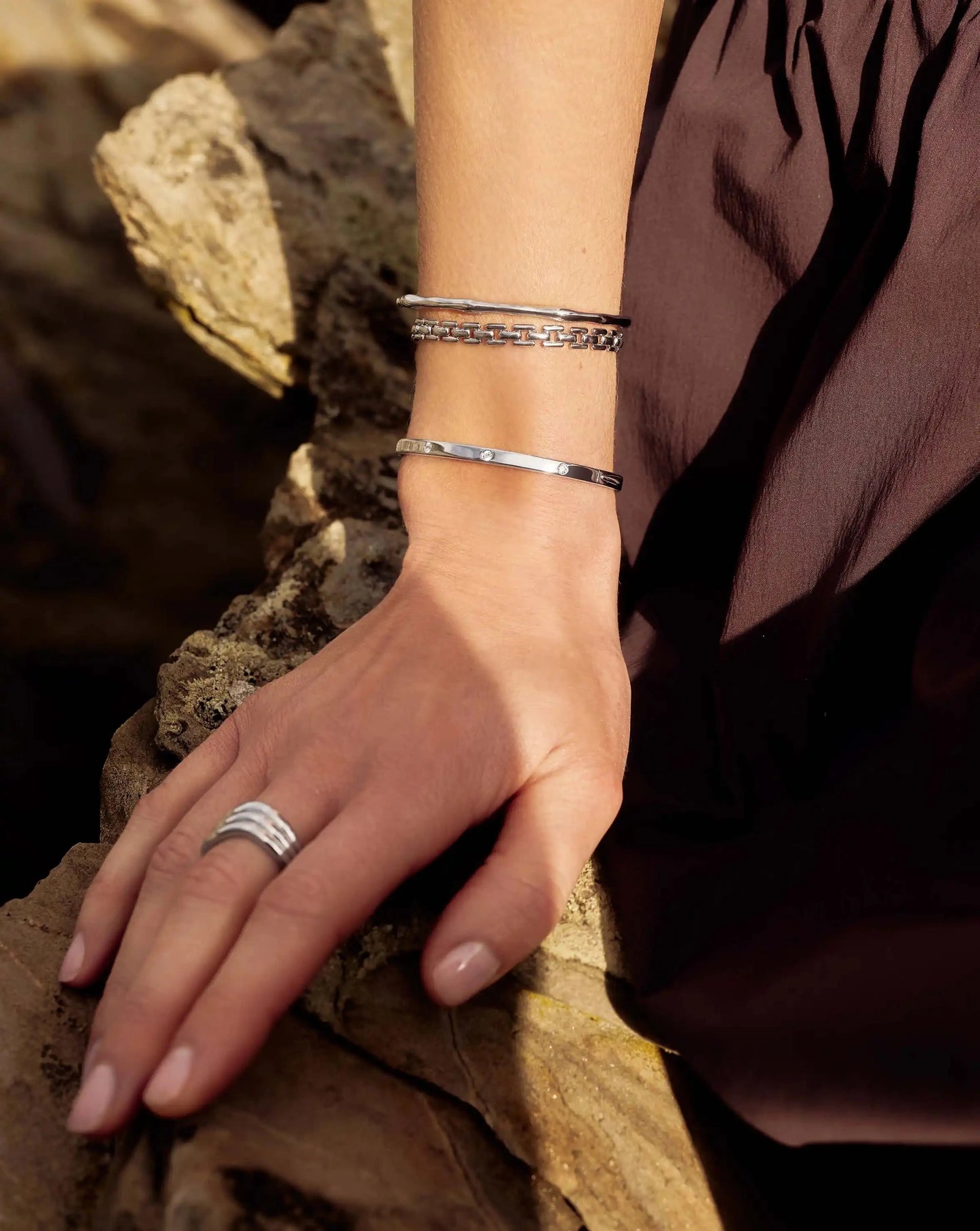 Timepiece Link Chain Bracelet | Silver Plated Bracelets Missoma