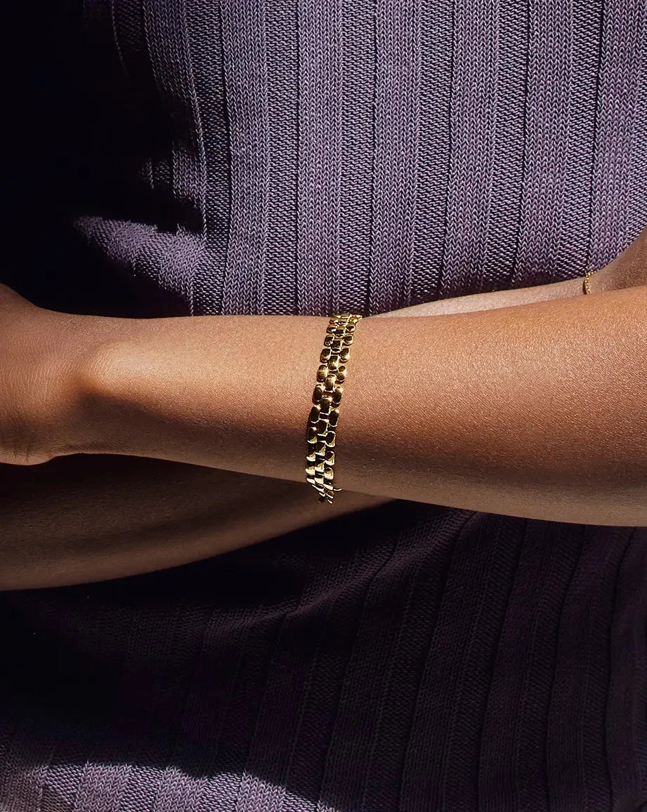 Timepiece Wide Chain Bracelet | 18ct Gold Plated Bracelets Missoma