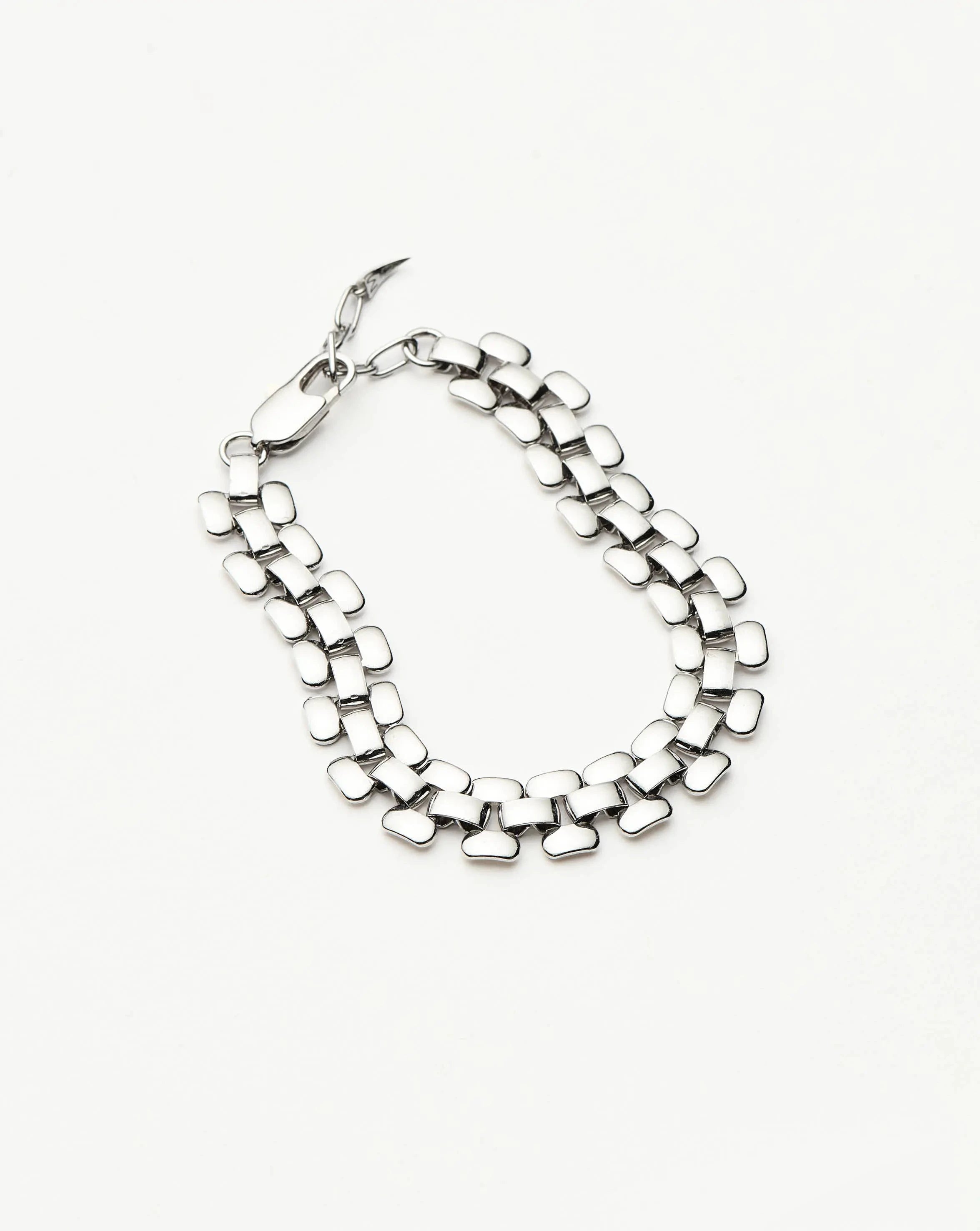 【MISSOMA】タイムピースリンクチェーンブレスレット 関税込 Timepiece Link Chain Bracelet | Silver Plated Bracelets